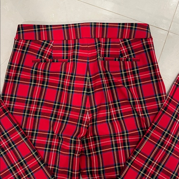 Plaid Red Women's Pants - Picture 6 of 6